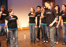 Jason Fish Melanie and Brad perform with members of TBA